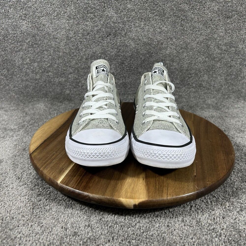 Converse Chuck Taylor All Star Women’s Size 10 Silver Glitter Casual Shoes Used - Picture 4 of 13